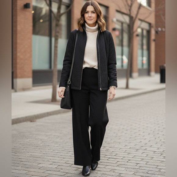 Denver Hayes Jackets & Blazers - Denver Hayes Black Textured Minimalist Transitional Zip Jacket - Size M